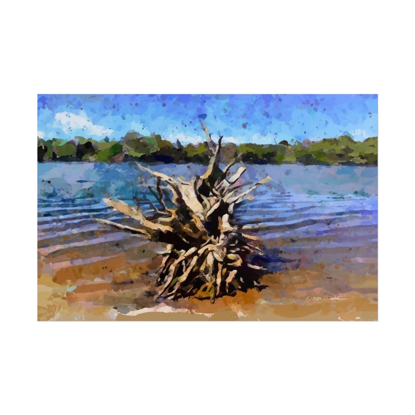 Dead Wood , Western Australia. Unframed digital watercolour print.