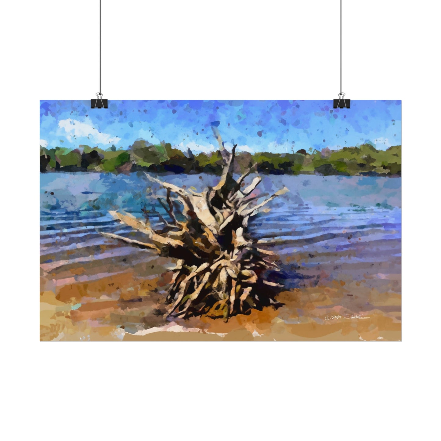 Dead Wood , Western Australia. Unframed digital watercolour print.