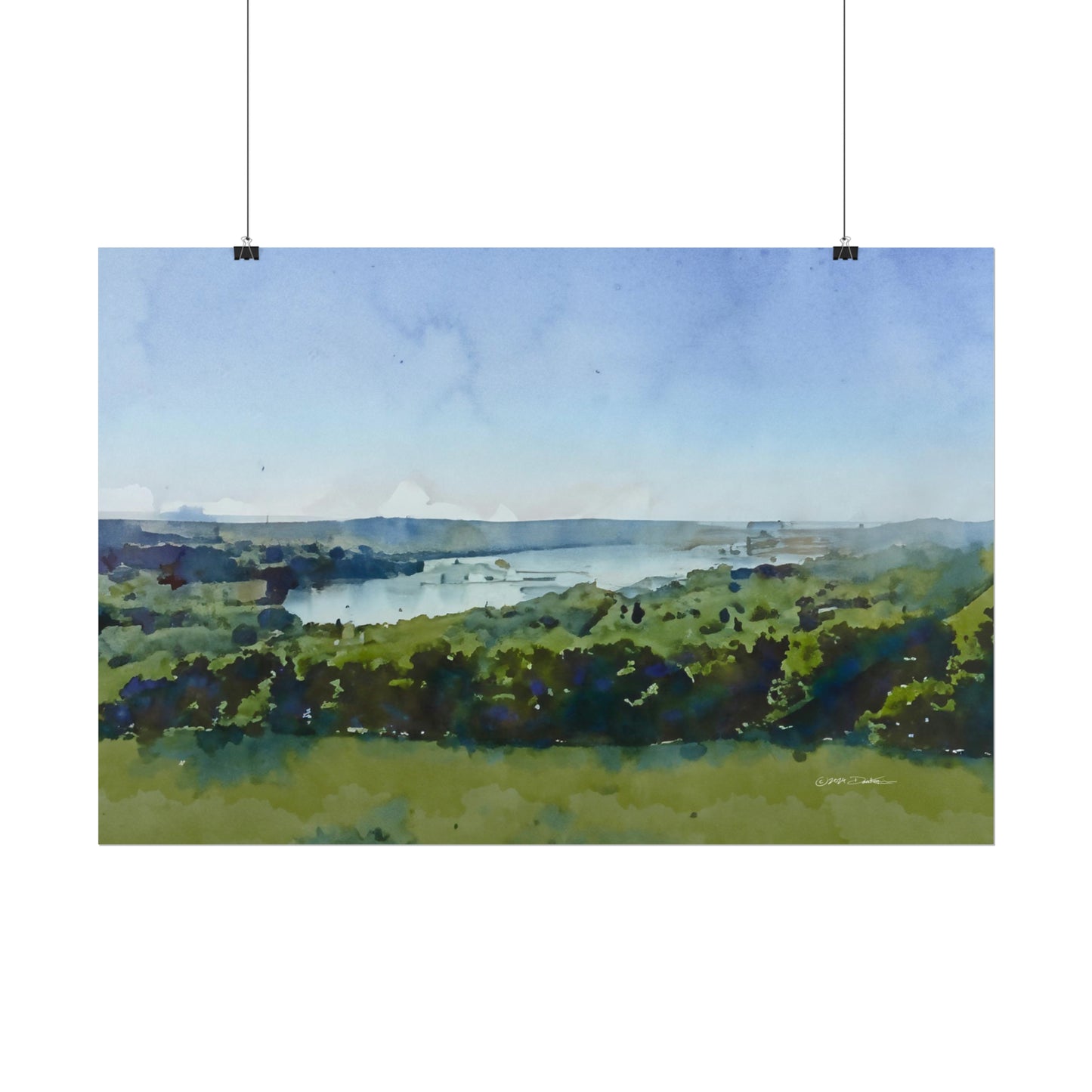 Forder Creek, Saltash, Cornwall. Unframed digital watercolour print.