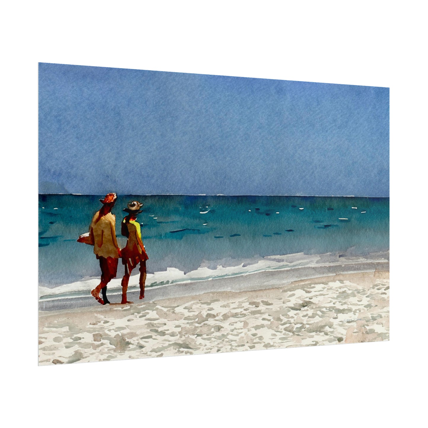 Life Savers, City Beach, Western Australia. Unframed digital watercolour print.