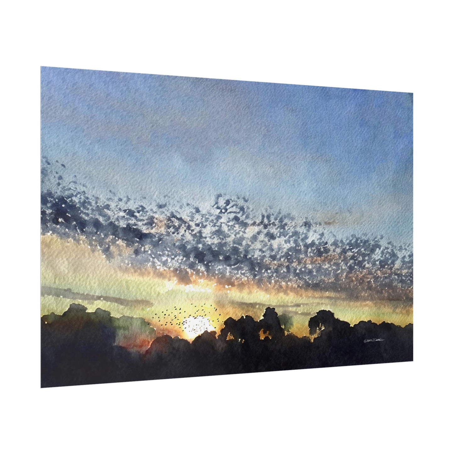 Gibbney Reserve, Maylands, WA. Unframed digital watercolour print.