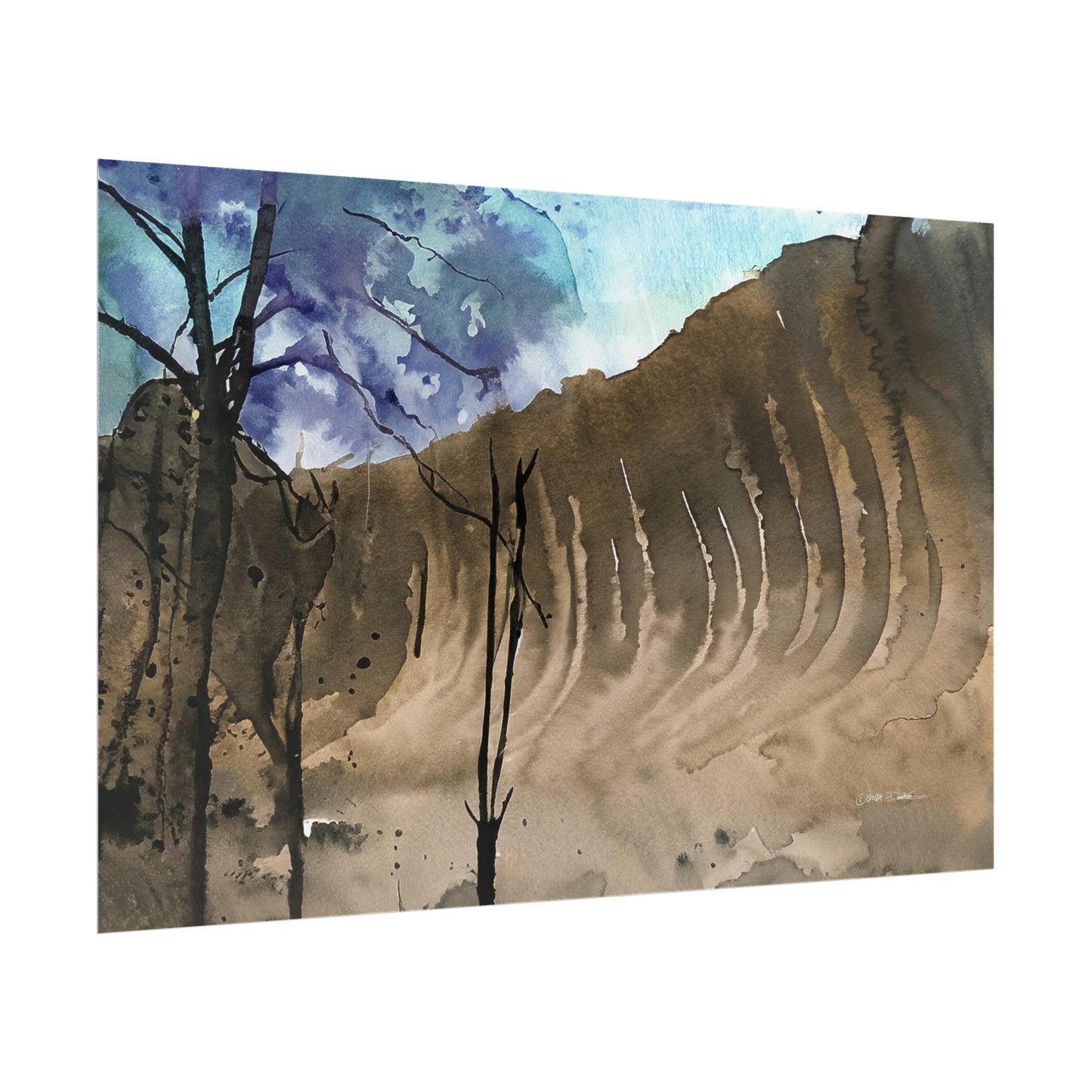 Wave Rock, Western Australia. Unframed digital watercolour print.