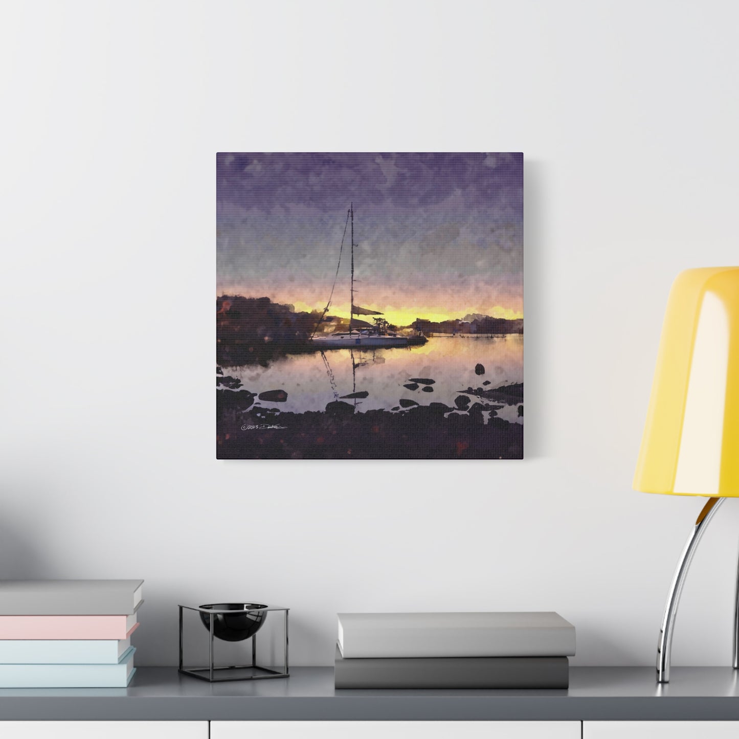 Swan River, Maylands. Approx. 40.7 x 40.7 (16 x 16”). Matte canvas all-over print.