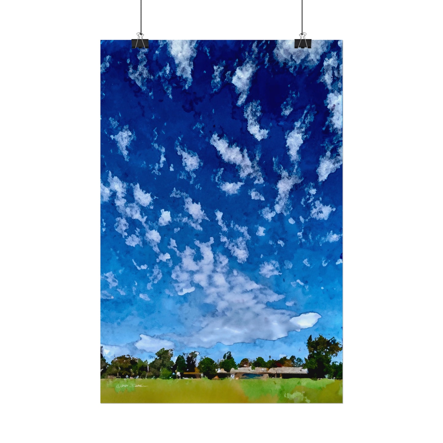 Gibbney Reserve, Maylands, Western Australia. Unframed digital watercolour print.