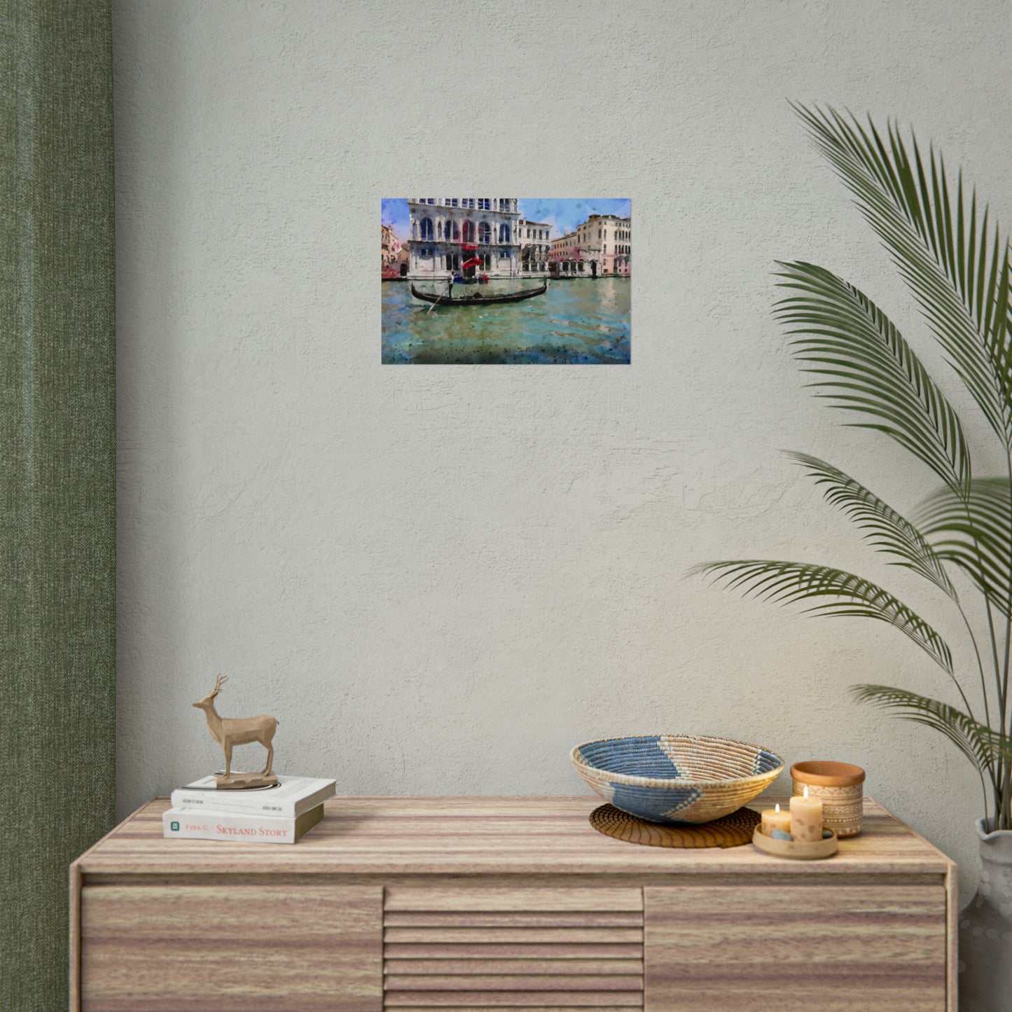 Gondola, Venice, Italy. Unframed digital watercolour print.