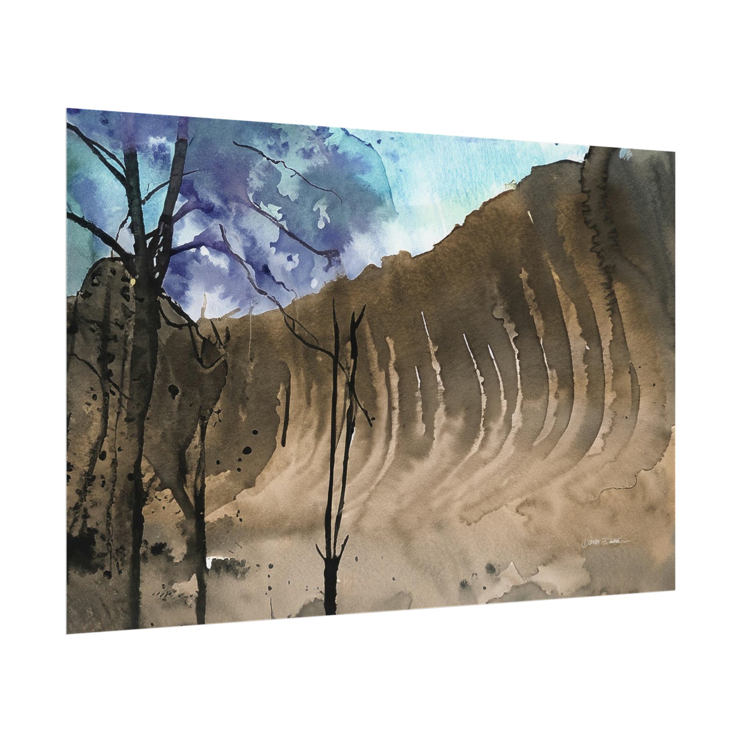 Wave Rock, Western Australia. Unframed digital watercolour print.