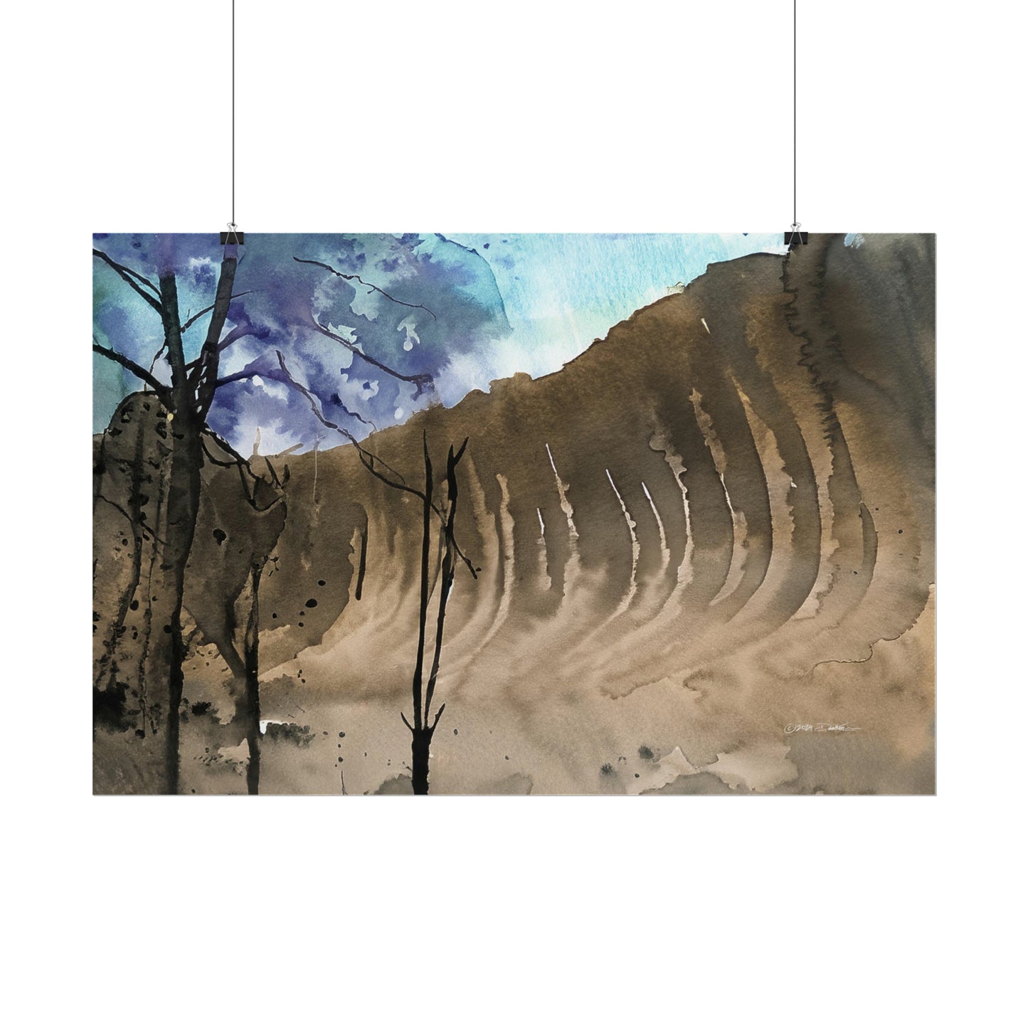 Wave Rock, Western Australia. Unframed digital watercolour print.