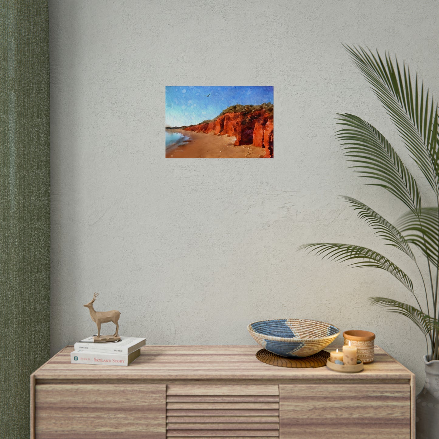 Red Cliffs, Pilbara, Western Australia. Unframed digital watercolour print.