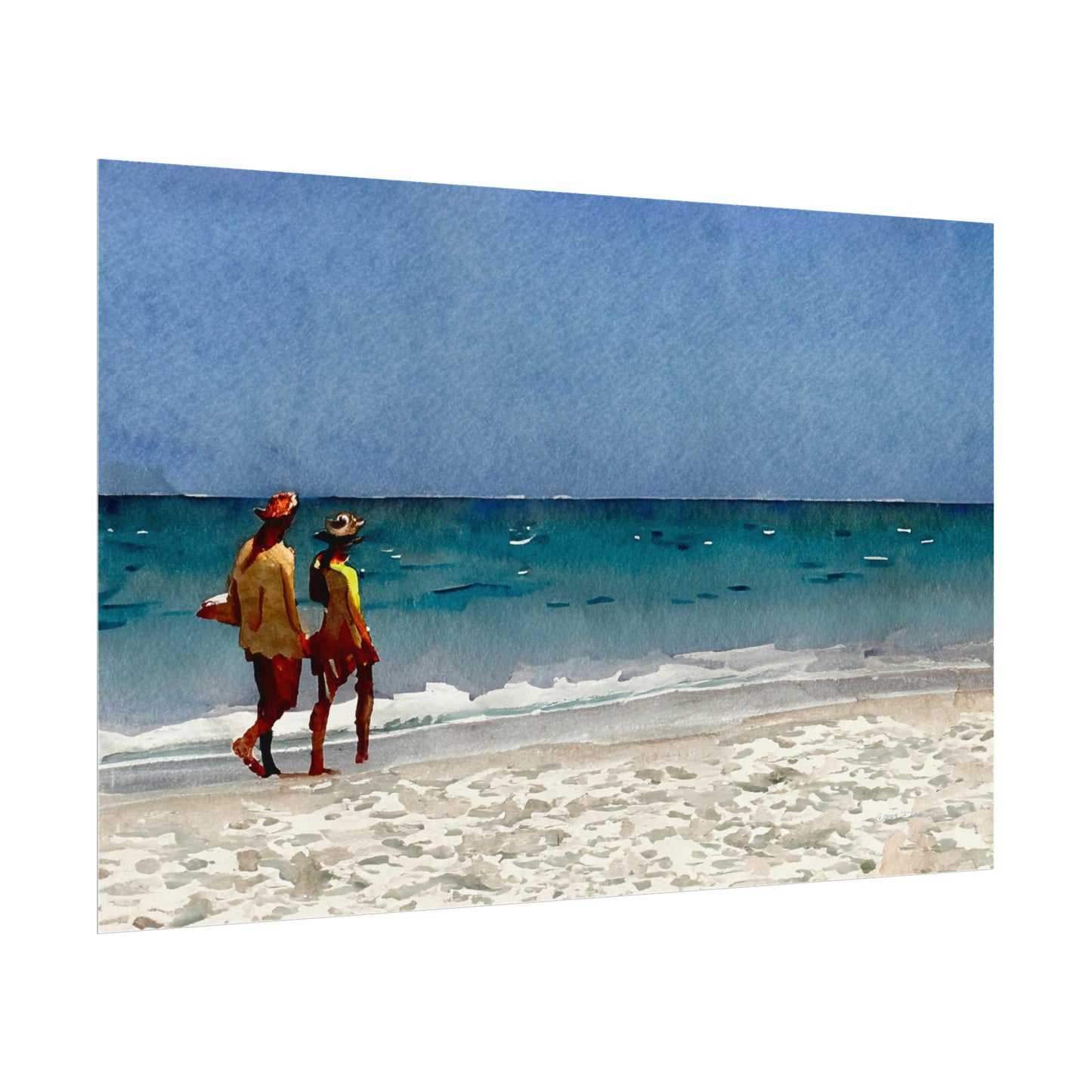 Life Savers, City Beach, Western Australia. Unframed digital watercolour print.