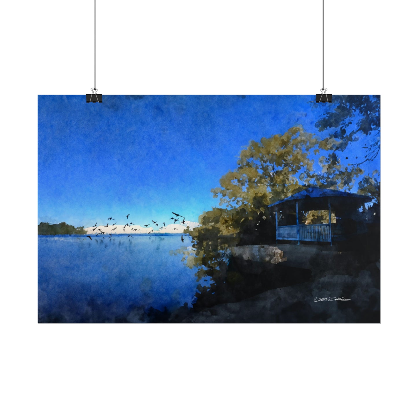 Gazebo, Maylands, WA. Unframed digital watercolour print.