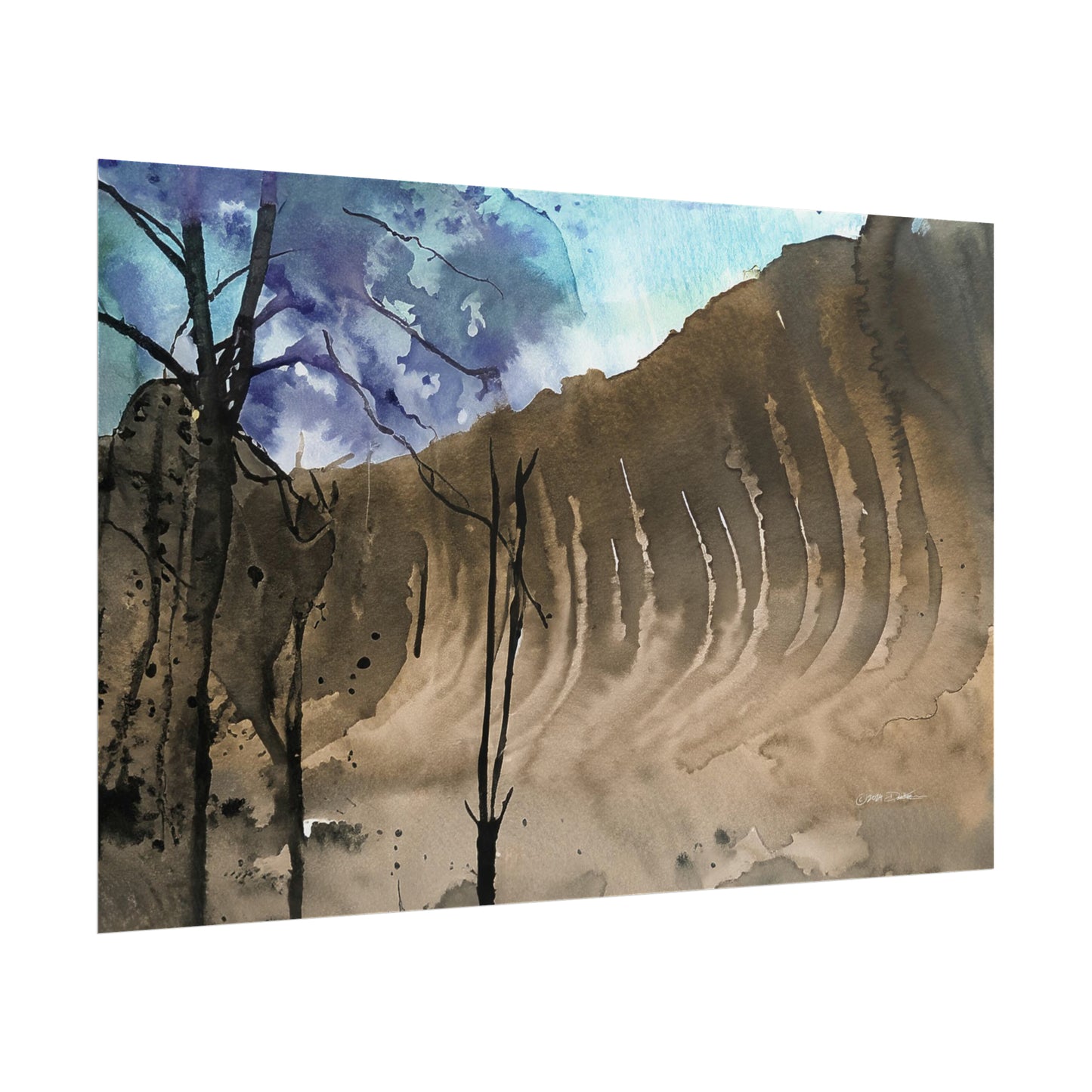 Wave Rock, Western Australia. Unframed digital watercolour print.