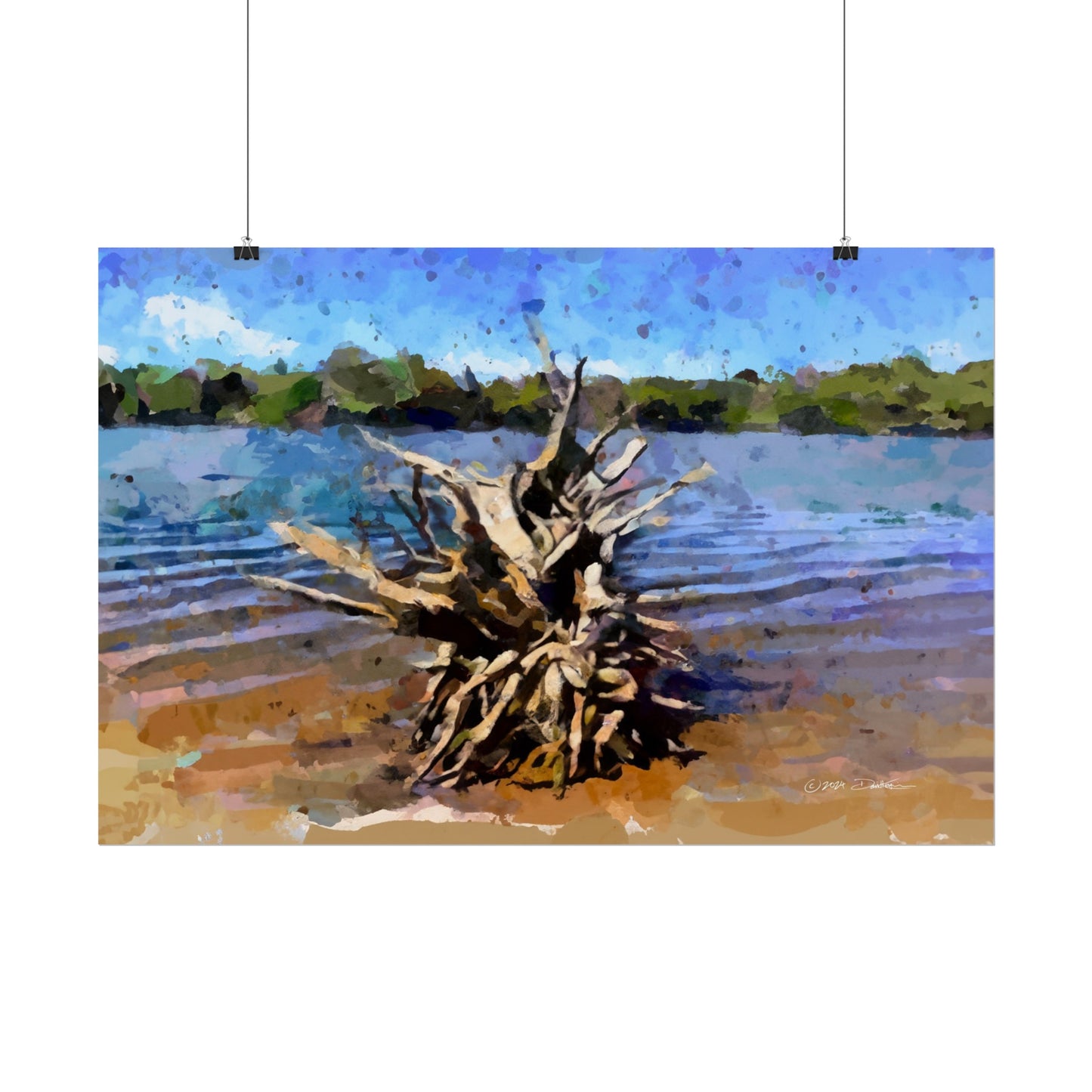 Dead Wood , Western Australia. Unframed digital watercolour print.