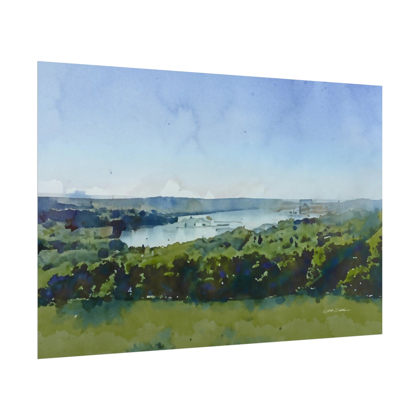 Forder Creek, Saltash, Cornwall. Unframed digital watercolour print.