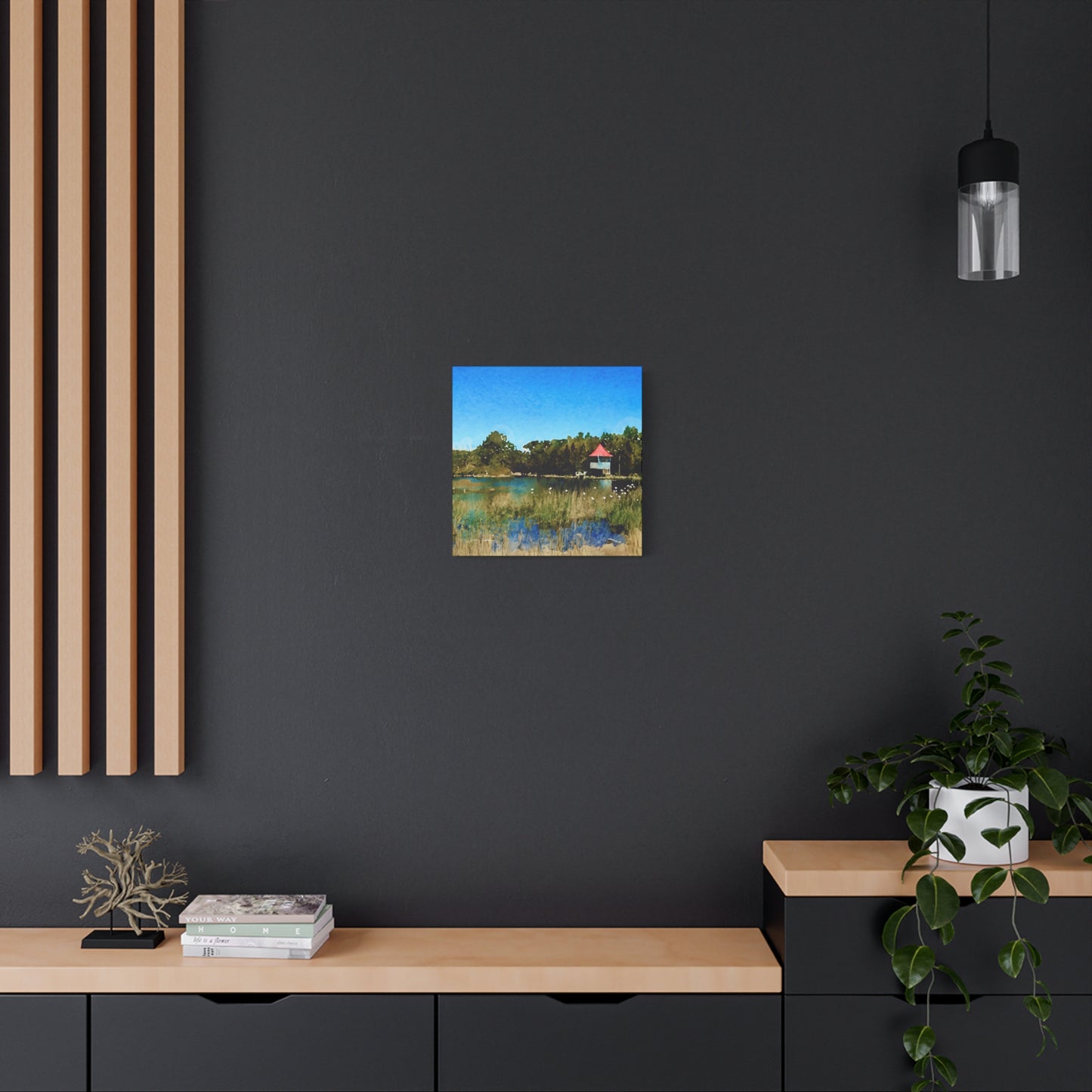 Lake Bungana, Maylands. Approx. 40.7 x 40.7 (16 x 16”). Matte canvas all-over print.