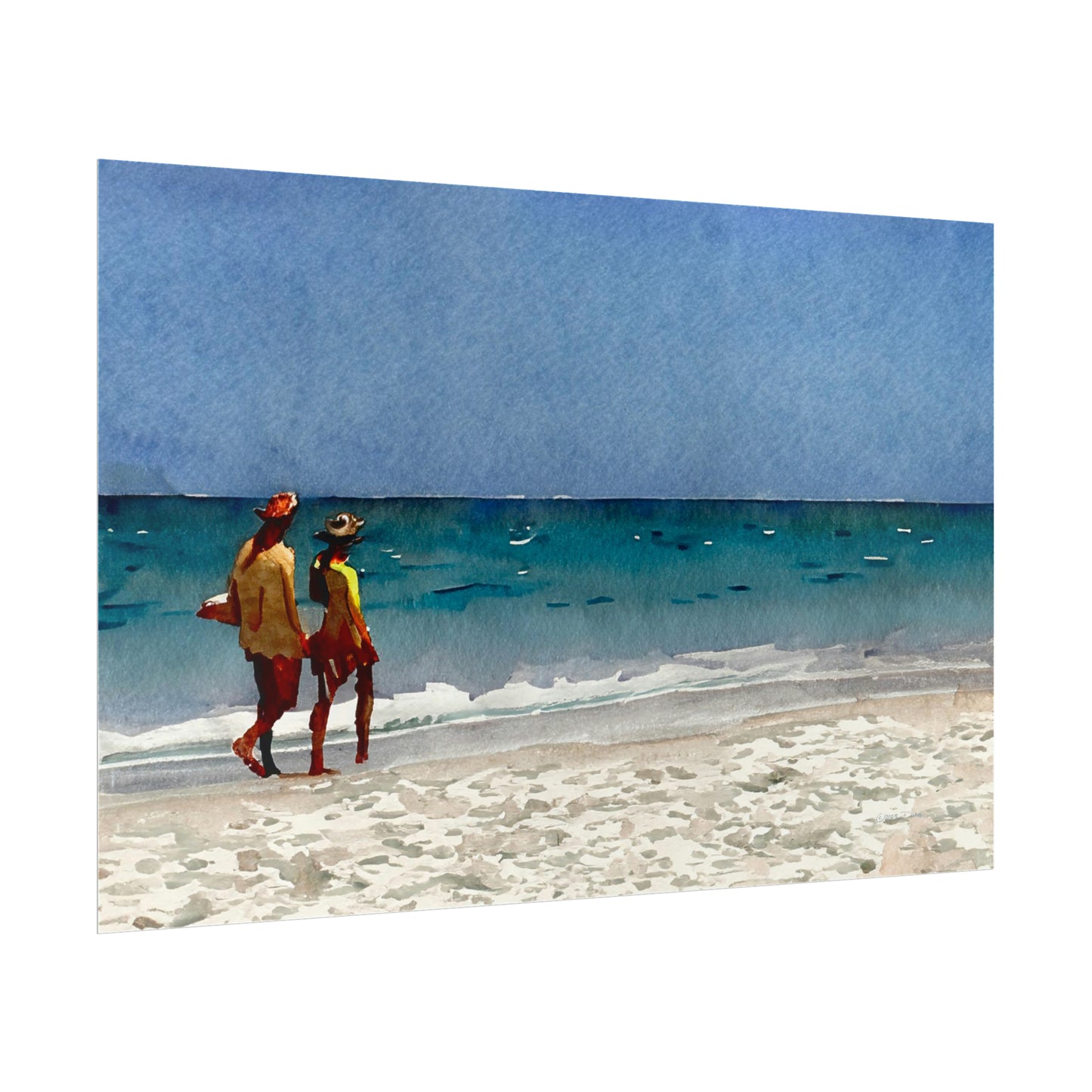 Life Savers, City Beach, Western Australia. Unframed digital watercolour print.