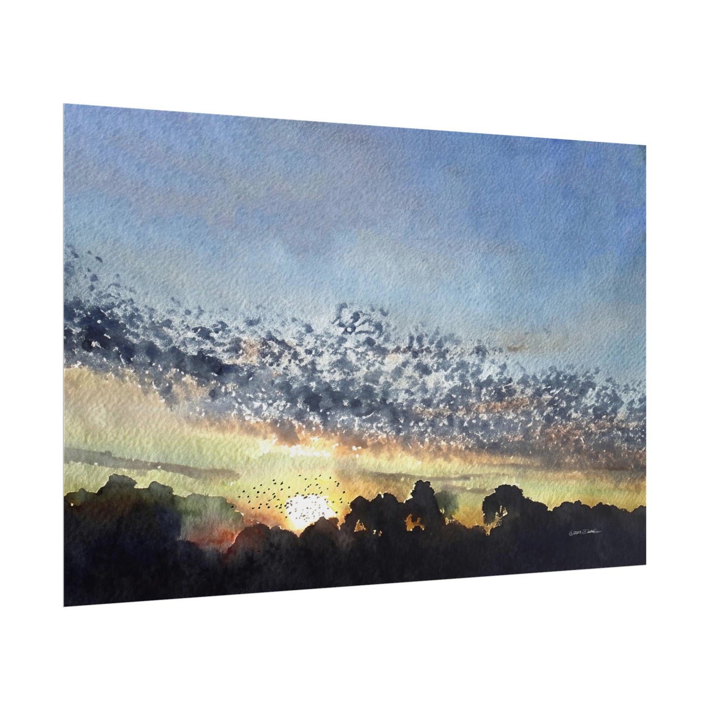 Gibbney Reserve, Maylands, WA. Unframed digital watercolour print.