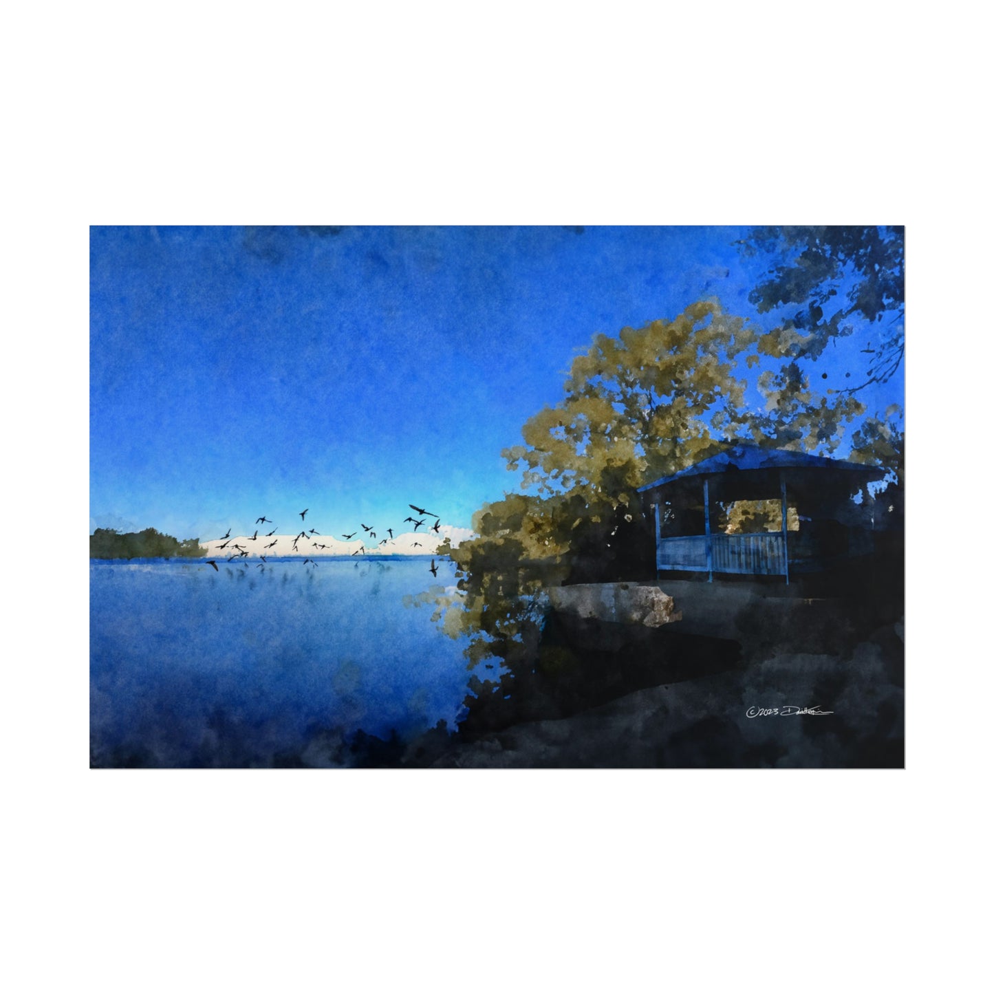 Gazebo, Maylands, WA. Unframed digital watercolour print.