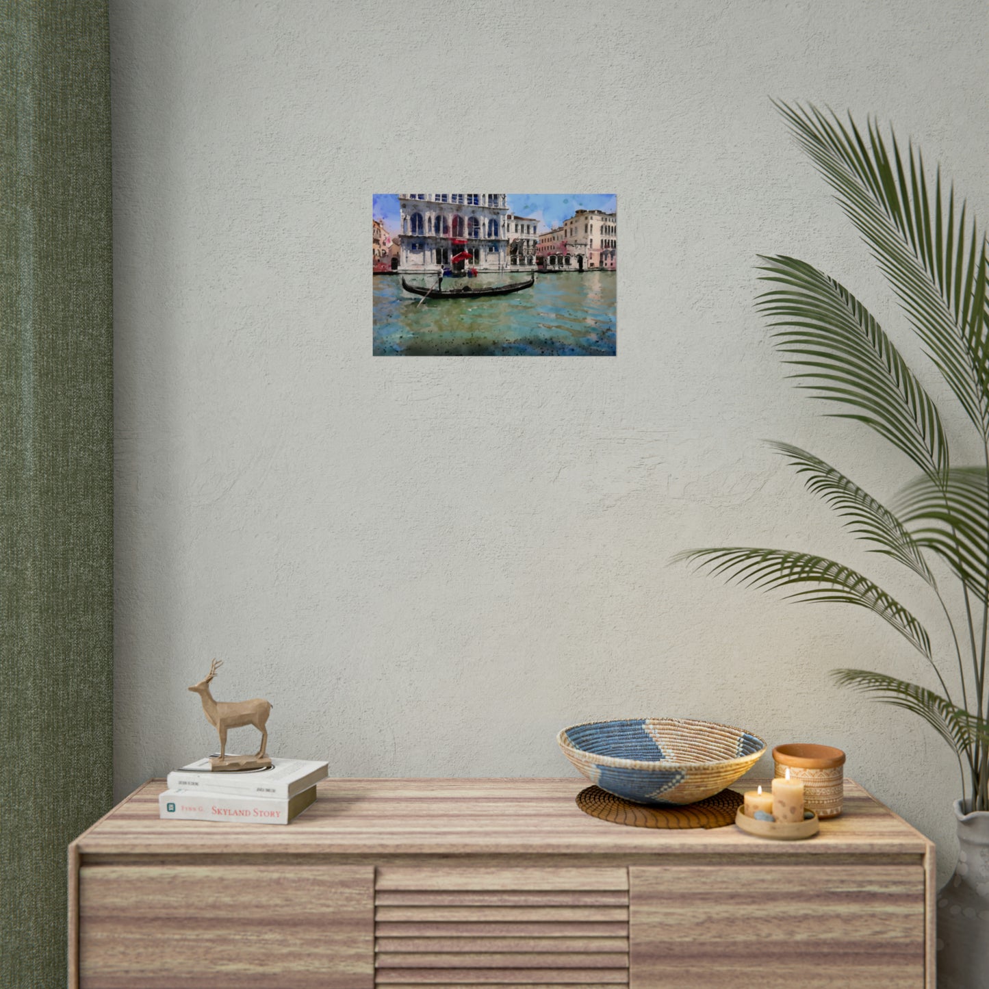 Gondola, Venice, Italy. Unframed digital watercolour print.