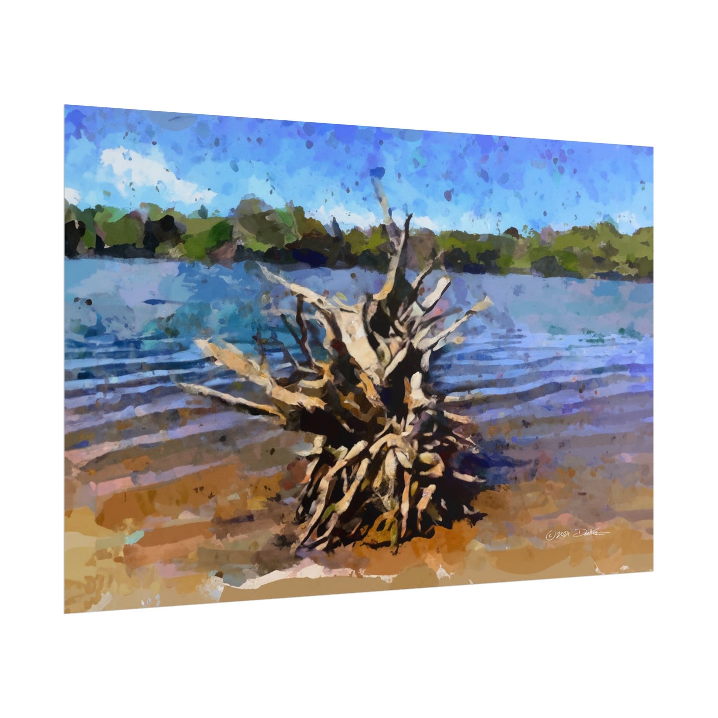 Dead Wood , Western Australia. Unframed digital watercolour print.