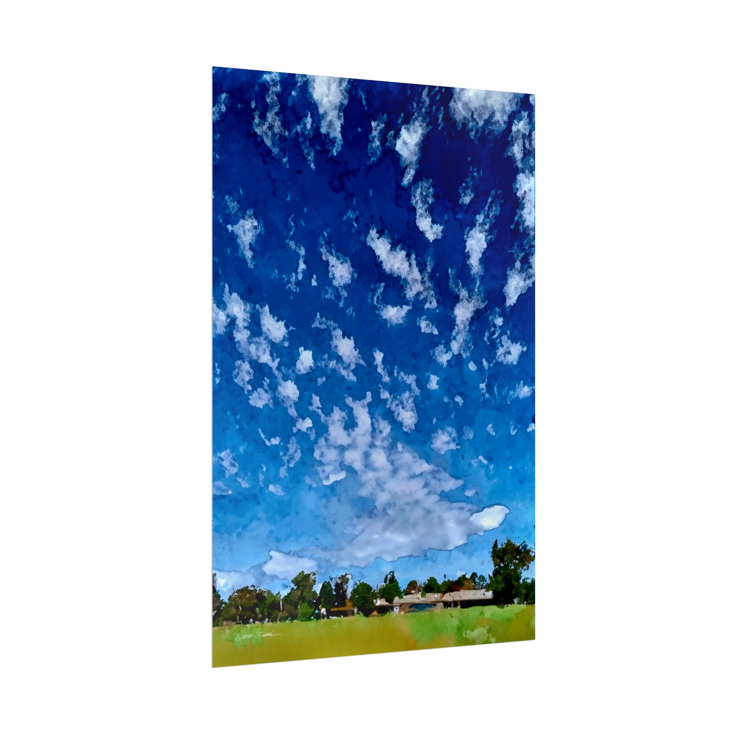 Gibbney Reserve, Maylands, Western Australia. Unframed digital watercolour print.