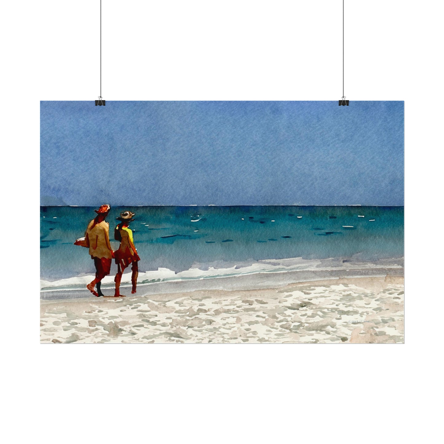 Life Savers, City Beach, Western Australia. Unframed digital watercolour print.