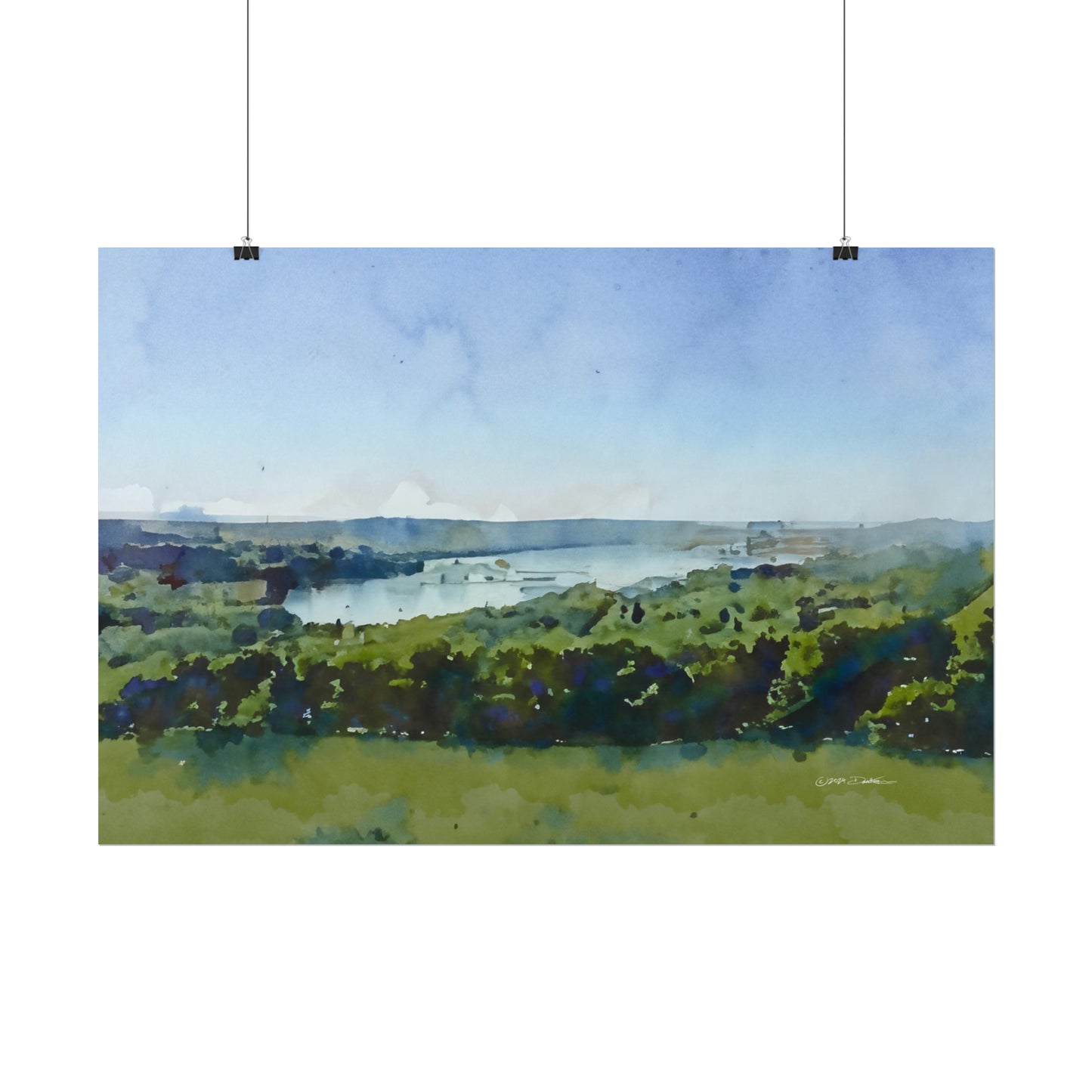 Forder Creek, Saltash, Cornwall. Unframed digital watercolour print.