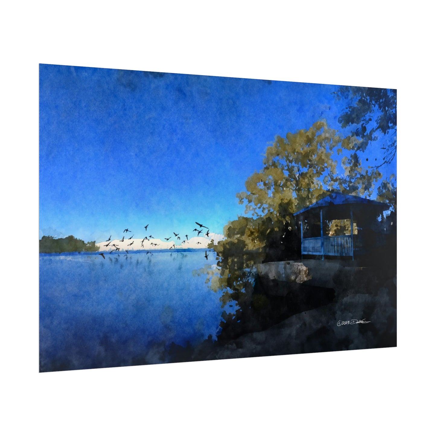 Gazebo, Maylands, WA. Unframed digital watercolour print.