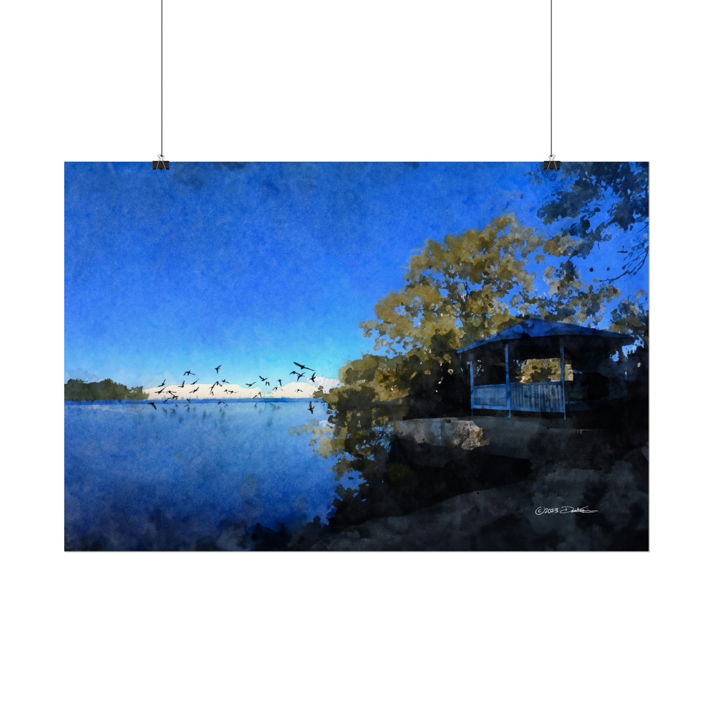 Gazebo, Maylands, WA. Unframed digital watercolour print.