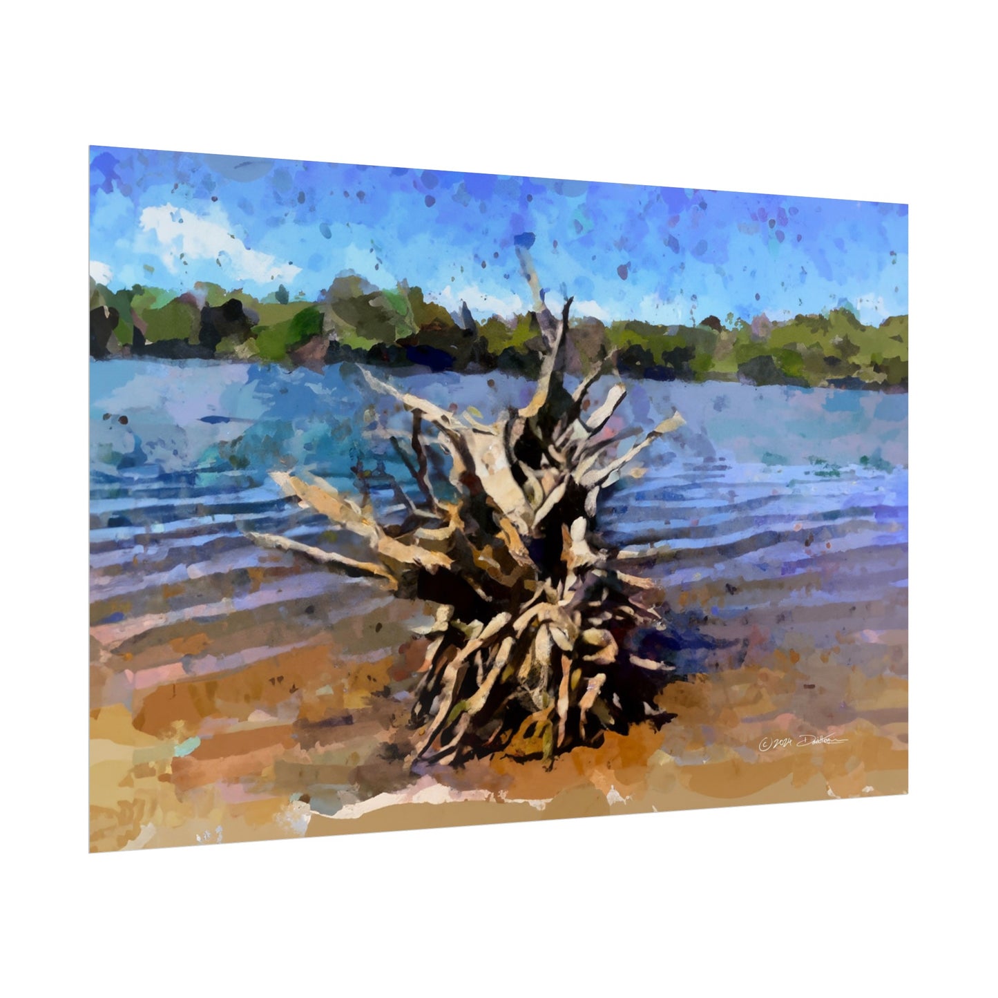 Dead Wood , Western Australia. Unframed digital watercolour print.