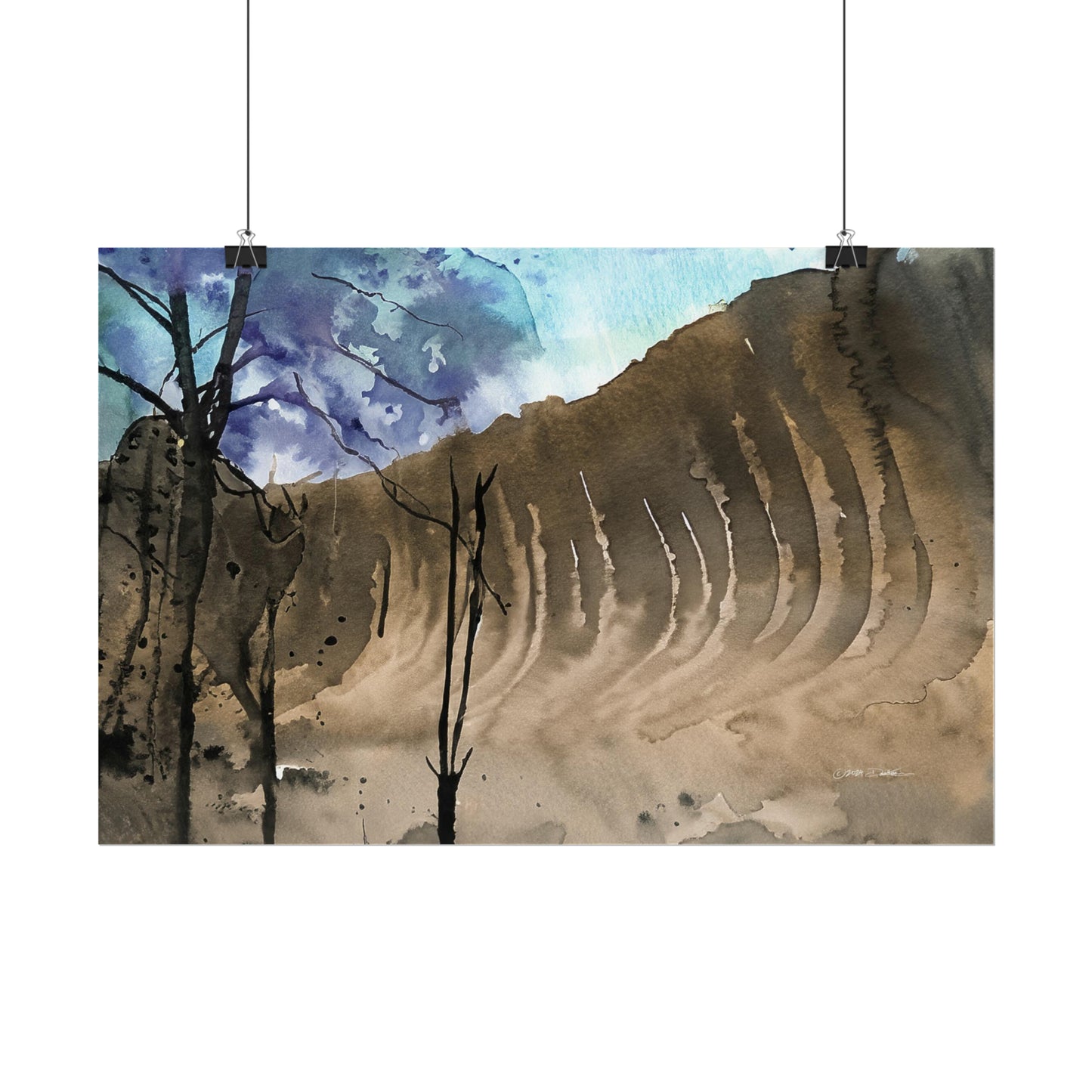 Wave Rock, Western Australia. Unframed digital watercolour print.