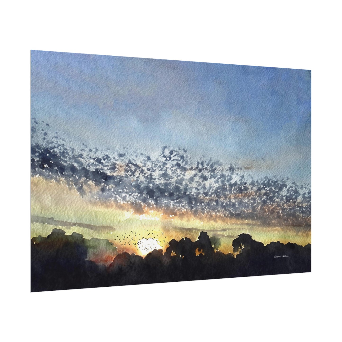 Gibbney Reserve, Maylands, WA. Unframed digital watercolour print.