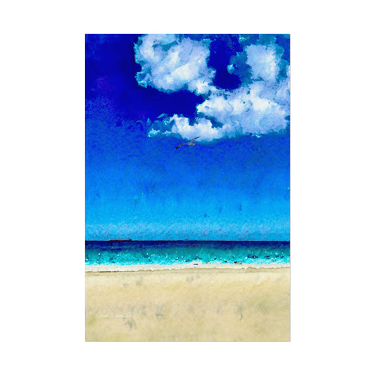 Port Beach, Western Australia. Unframed digital watercolour print.