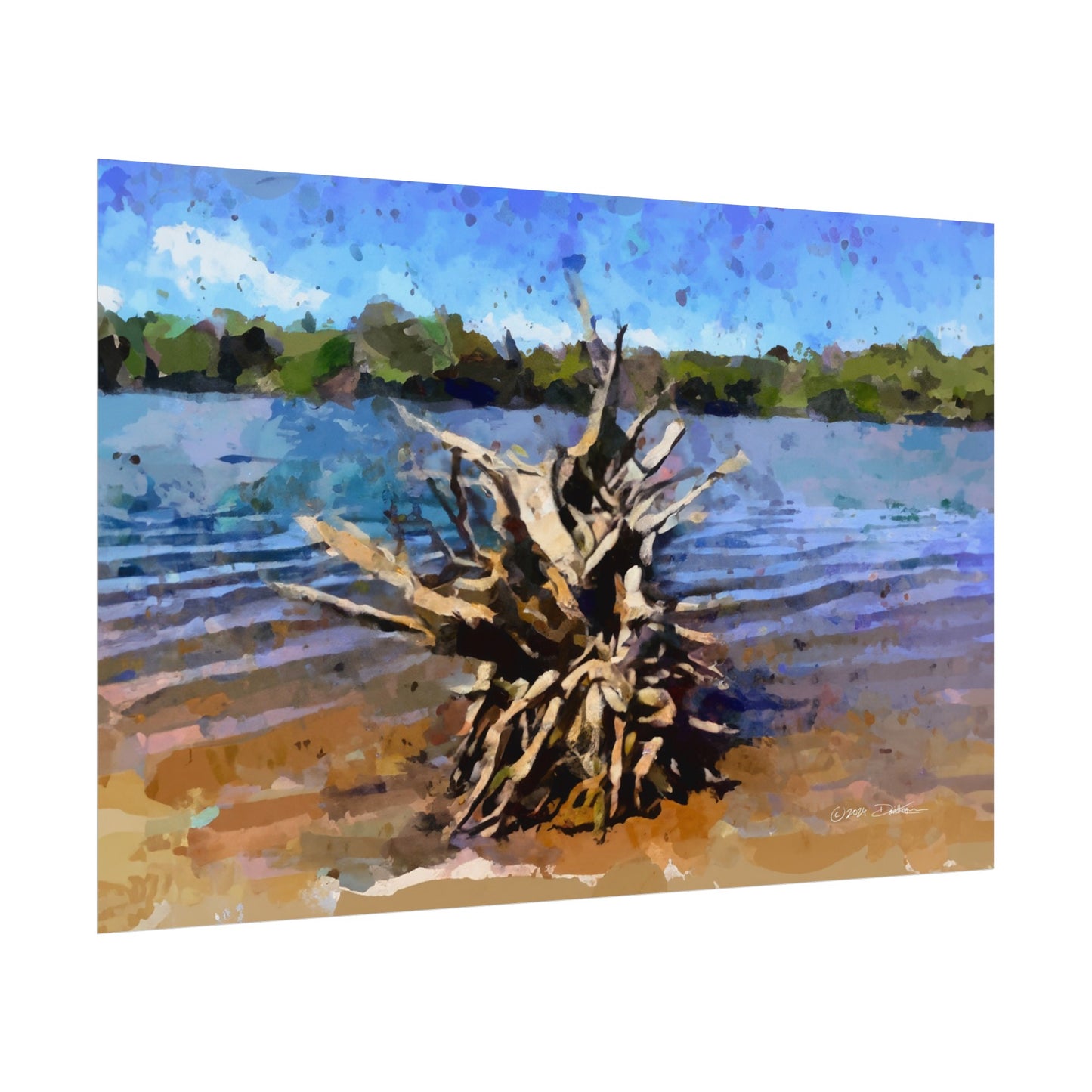 Dead Wood , Western Australia. Unframed digital watercolour print.